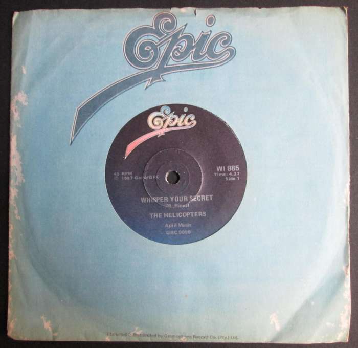 THE HELICOPTERS - WHISPER YOUR SECRET / WHISPER YOUR SECRET (THE SECRET MIX) (7 SINGLE/VINYL)