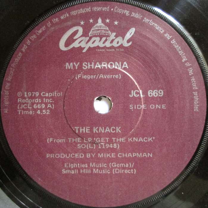 THE KNACK - MY SHARONA / LET ME OUT  (7 SINGLE/VINYL)