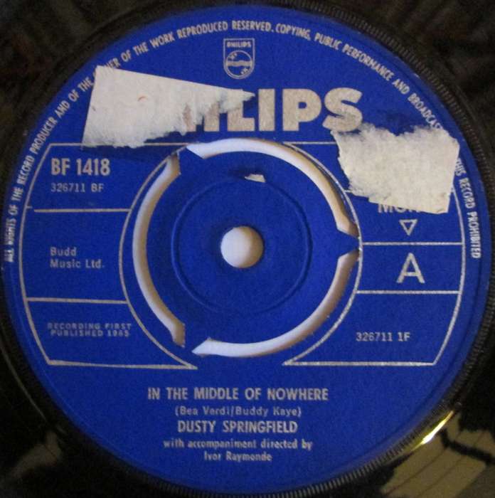 DUSTY SPRINGFIELD - IN THE MIDDLE OF NOWHERE / BABY DONT YOU KNOW  (7 SINGLE/VINYL)