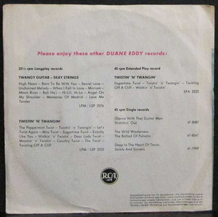 DUANE EDDY -  BOSS GUITAR / THE DESERT RAT  (7 SINGLE/VINYL)
