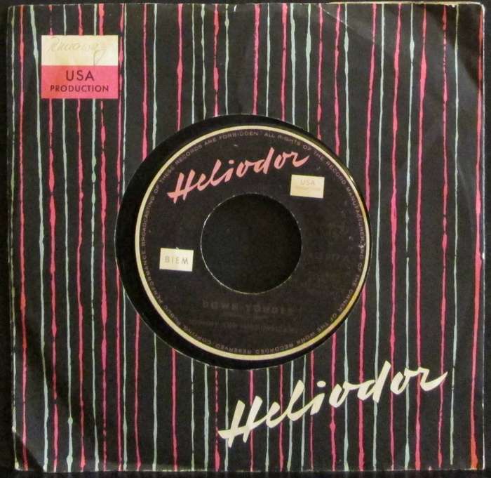 JOHNNY AND THE HURRICANES - DOWN YONDER / SHEBA  (7 INCH SINGLE/VINYL)