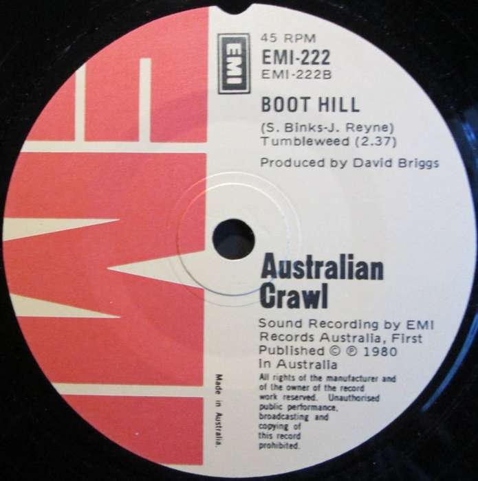 AUSTRALIAN CRAWL - THE BOYS LIGHT UP / BOOT HILL (7 INCH SINGLE/VINYL)