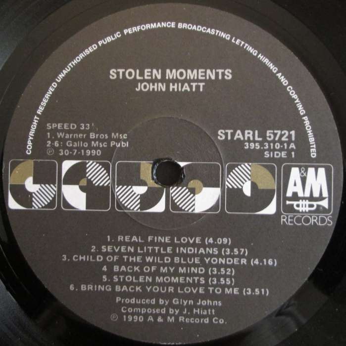 JOHN HIATT- STOLEN MOMENTS (LP/VINYL)