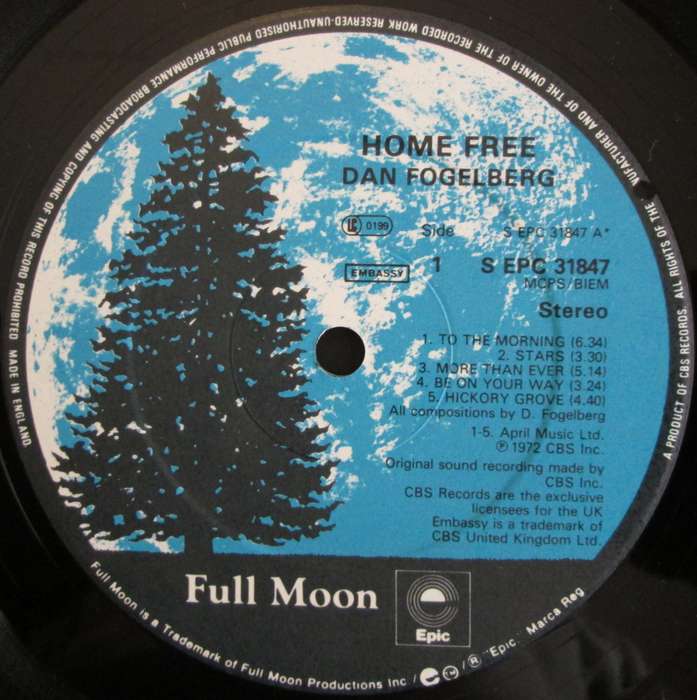 DAN FOGELBERG - HOME FREE (LP/VINYL)