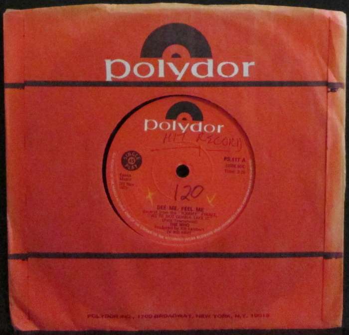 THE WHO - SEE ME FEEL ME / OVERTURE TO TOMMY  (7 SINGLE/VINYL)