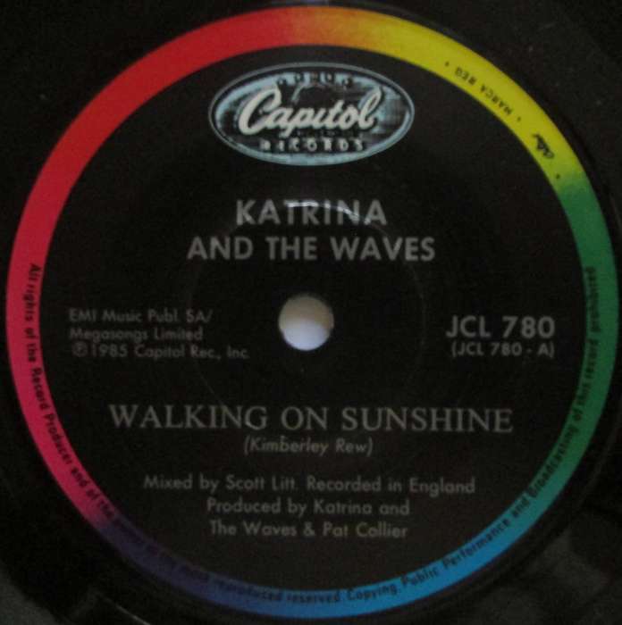 KATRINA AND THE WAVES  -  WALKING ON SUNSHINE / GOING DOWN  (7 SINGLE/VINYL)