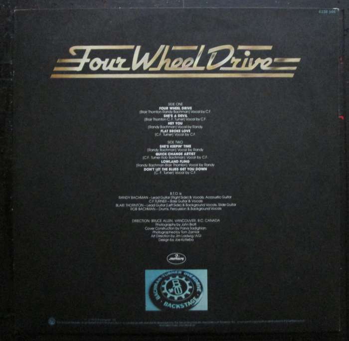 BACHMAN-TURNER OVERDRIVE - FOUR WHEEL DRIVE   (LP/VINYL)