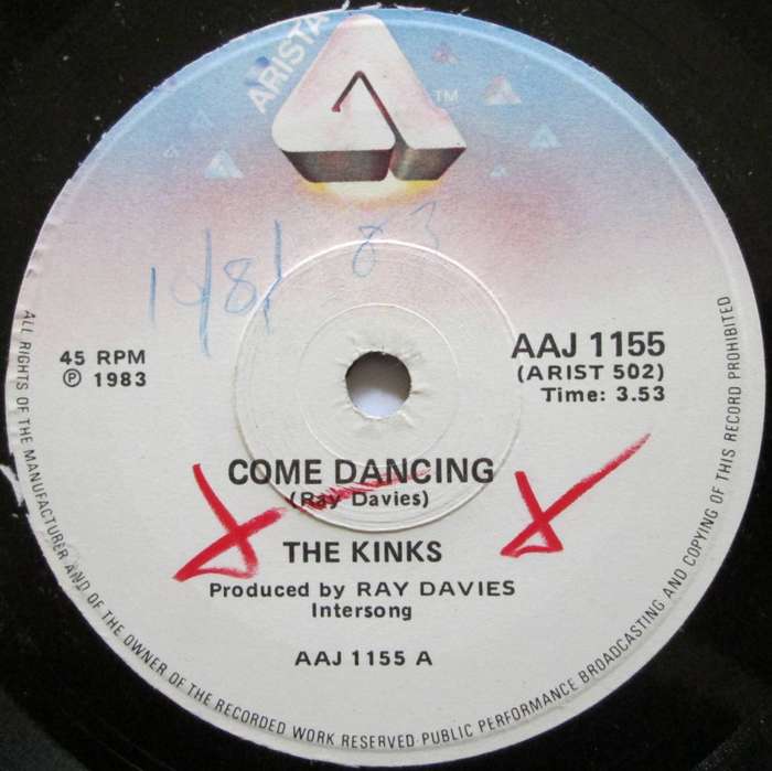 THE KINKS - COME DANCING / NOISE  (7 SINGLE/VINYL)