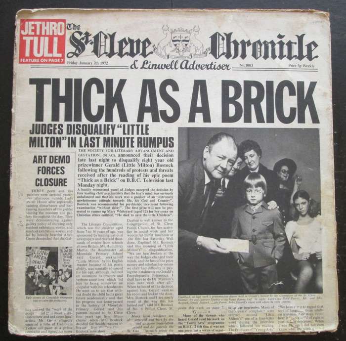 JETHRO TULL - THICK AS A BRICK  (LP/VINYL)