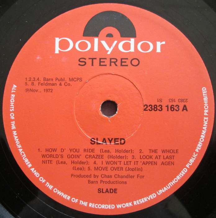 SLADE - SLAYED?  (LP/VINYL)