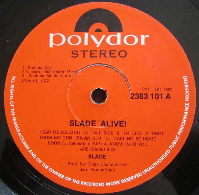 SLADE - SLADE ALIVE!  (LP/VINYL)