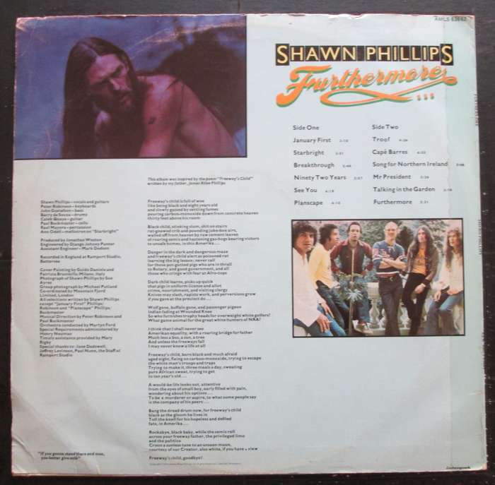 SHAWN PHILLIPS - FUTHERMORE   (LP/VINYL)