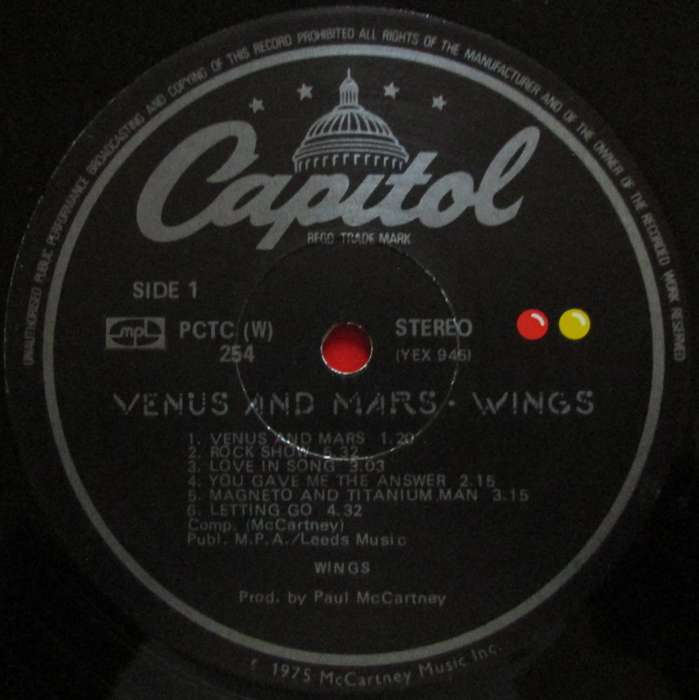 WINGS - VENUS AND MARS (LP)  (LP/VINYL)