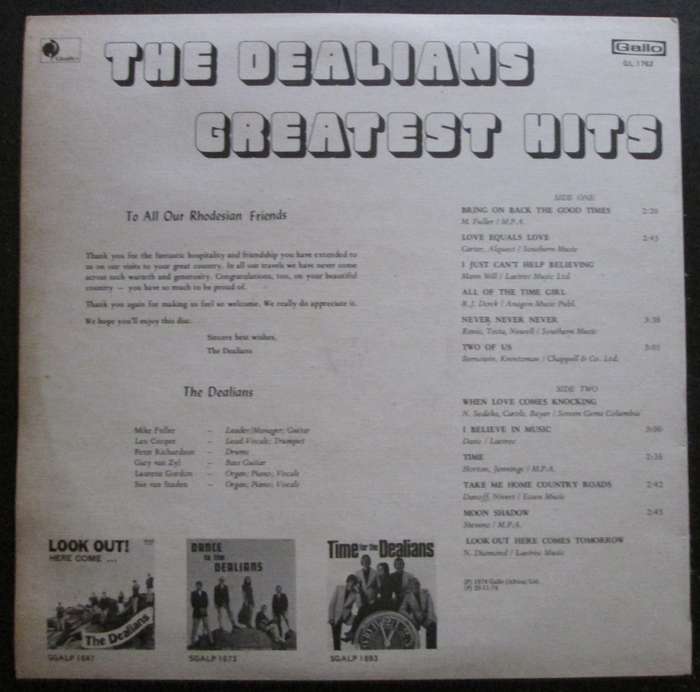 THE DEALIANS - GREATEST HITS  (LP/VINYL)