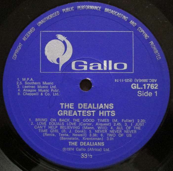 THE DEALIANS - GREATEST HITS  (LP/VINYL)