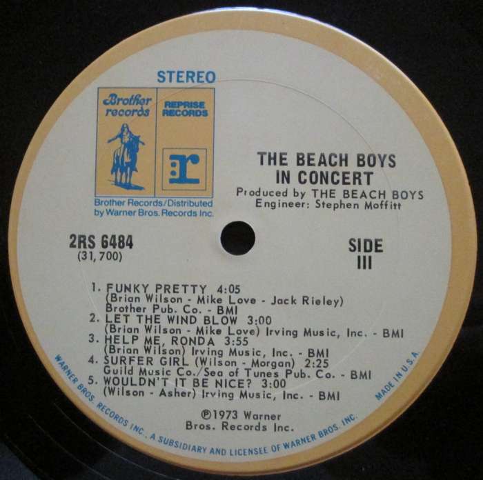 THE BEACH BOYS - THE BEACH BOYS IN CONCERT (2xLP/VINYL)