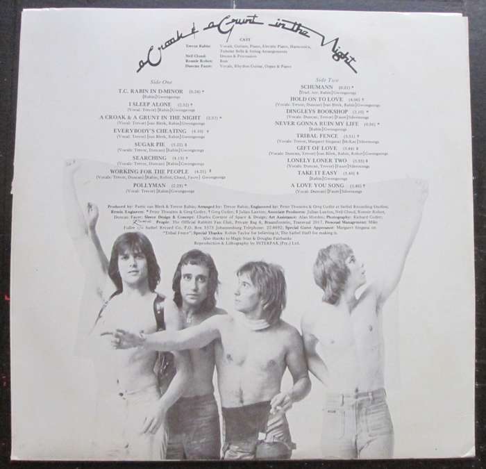 RABBITT - A CROAK AND A GRUNT IN THE NIGHT  (LP/VINYL)