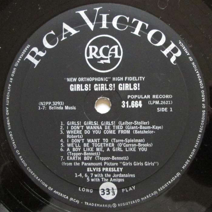ELVIS PRESLEY - GIRLS! GIRLS! GIRLS!  (LP/VINYL)