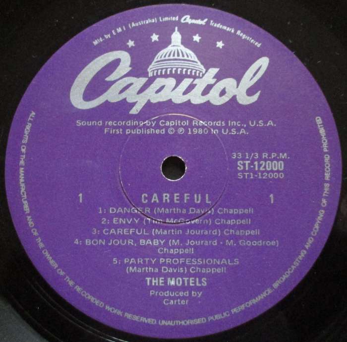 THE MOTELS - CAREFUL (LP/VINYL)