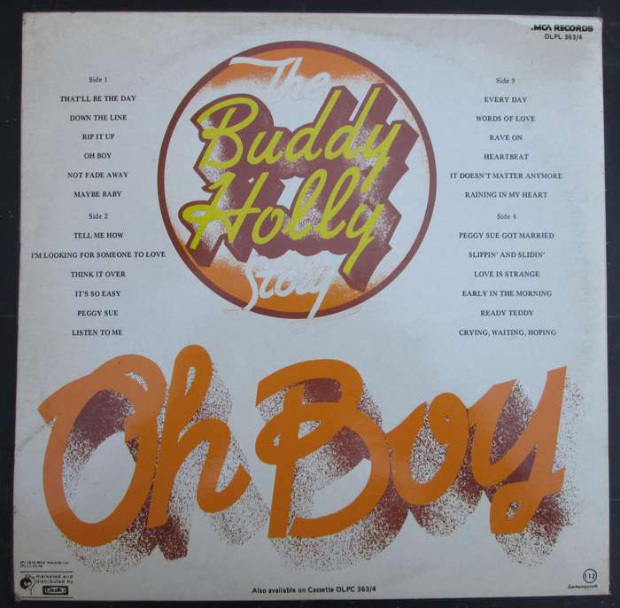 BUDDY HOLLY - OH BOY - THE BUDDY HOLLY STORY (2xLP/VINYL)