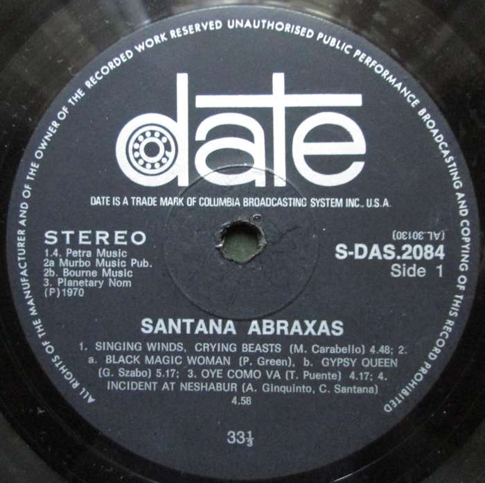 SANTANA - ABRAXAS   (LP/VINYL)