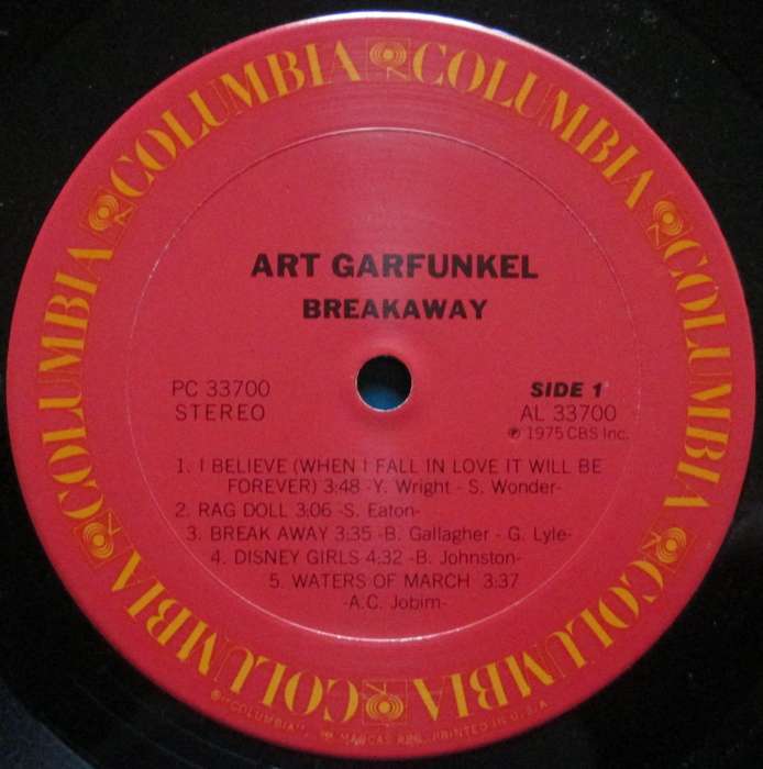 ART GARFUNKEL - BREAKAWAY   (LP/VINYL)