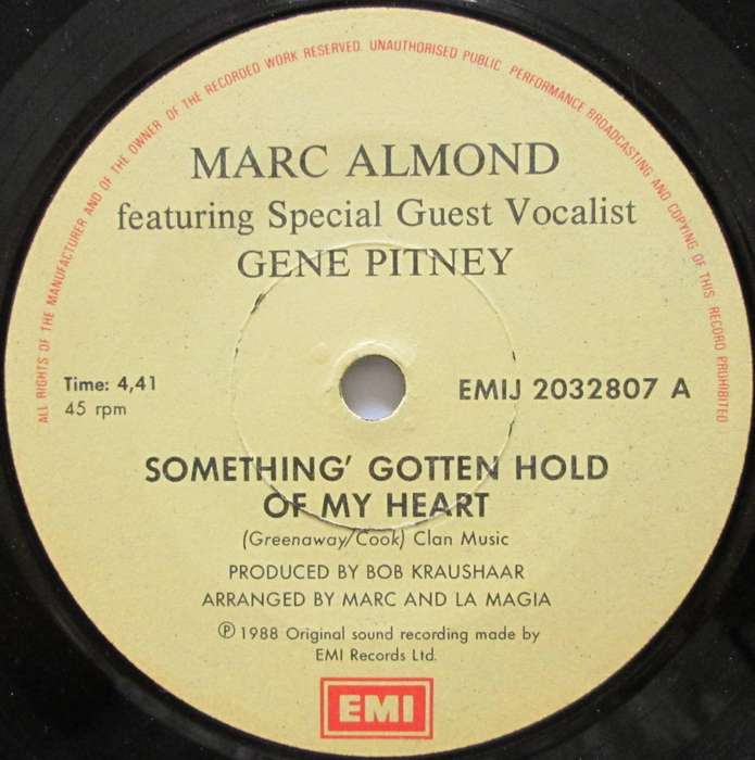 MARC ALMOND - SOMETHING GOTTEN HOLD OF MY HEART / THE FROST COMES TOMORROW  (7 SINGLE/VINYL)