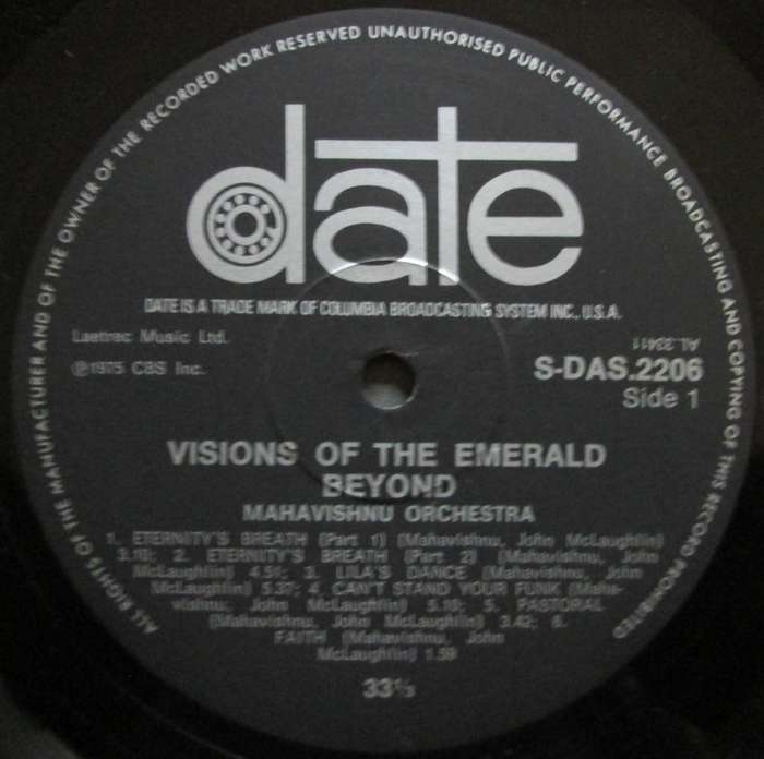 MAHAVISHNU ORCHESTRA - VISIONS OF THE EMERALD BEYOND  (LP/VINYL)