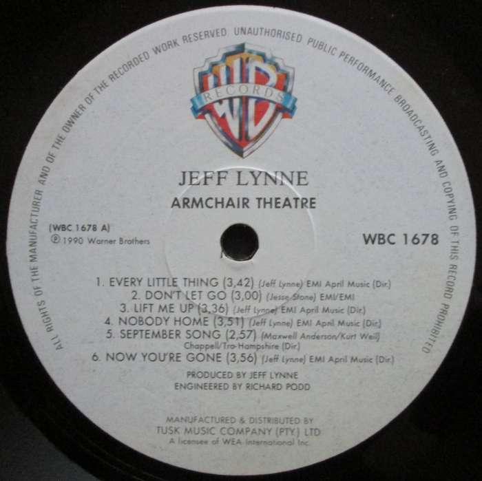 JEFF LYNN  - ARMCHAIR THEATRE    (LP/VINYL)