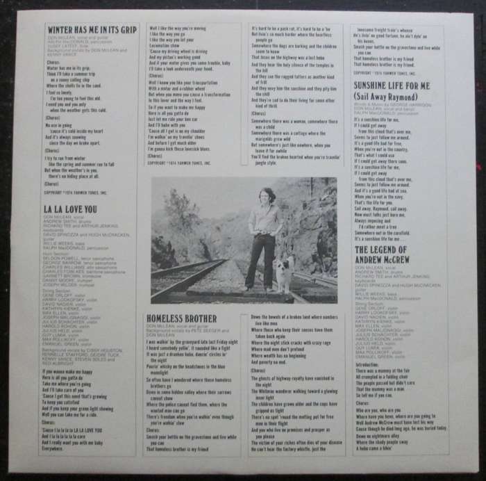 DON McLEAN  - HOMELESS BROTHER  (LP/VINYL)