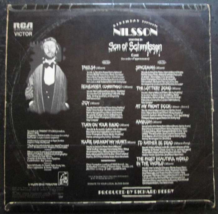 NILSSON  - SON OF SCHMILSSON  (LP/VINYL)