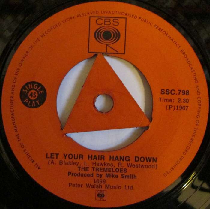 THE TREMELOES - SILENCE IS GOLDEN / LET YOUR HAIR HANG DOWN  (7 SINGLE/VINYL)