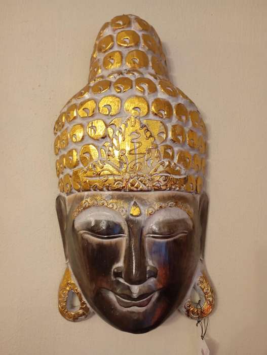 Set of 3 Buddha Masks (Gold painted)