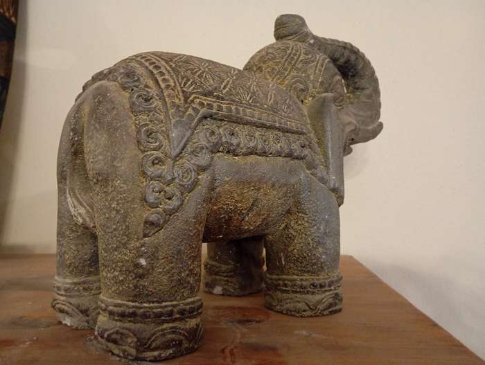 Decorative Jupiter Stone Elephant - 35cm