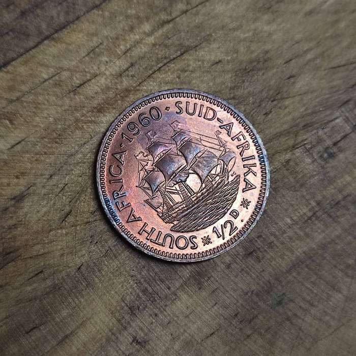 1960 HALFPENNY (HALF PENNY 1/2P) - GREAT TONING