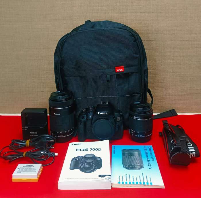 Canon EOS 700D DSLR Camera Kit  Complete Bundle with Lenses & Bag