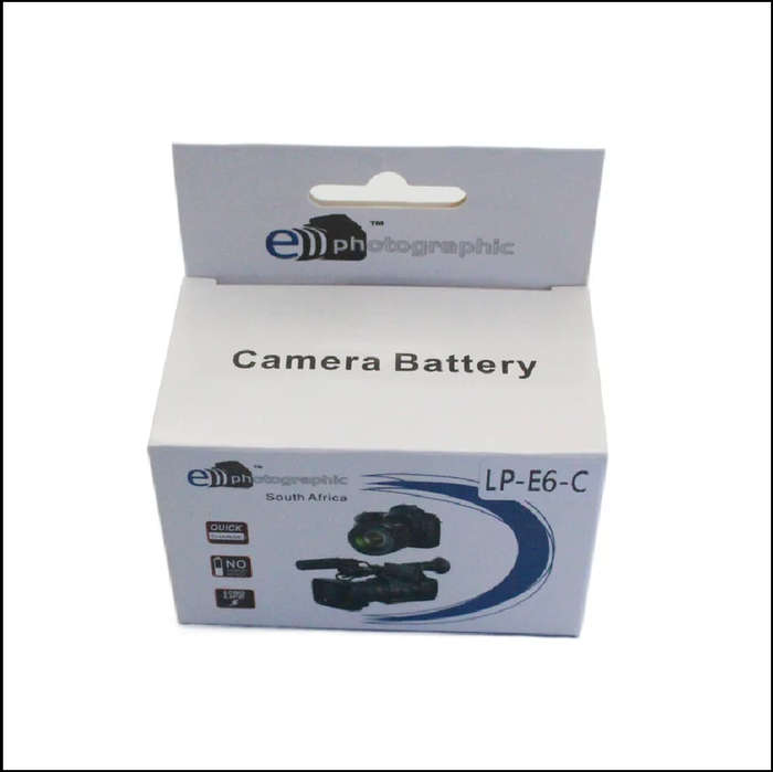 E Photographic LP-E6 2250 mAh Type-C Battery for Canon
