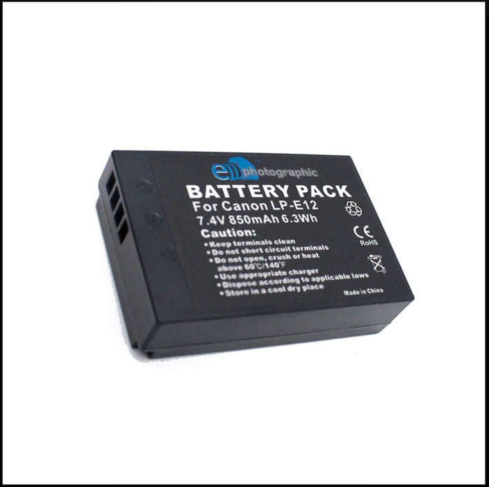 LP-E12 850mAh Battery for Canon Cameras - High Quality Generic
