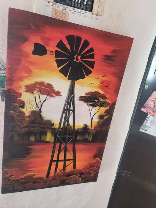 Sunset over the farm