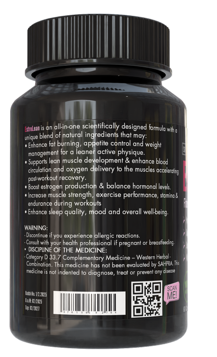 EstroLean - Slimming & Fast Fat Burner for Women (60 Capsules - One Month Supply)