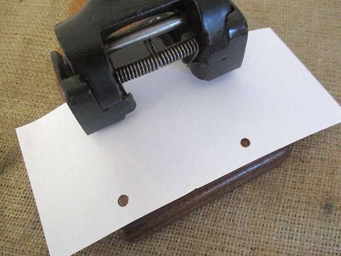Old Vintage Heavy Duty Two Hole Cast Iron Paper Punch