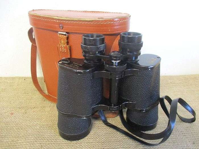 Nice Vintage Zenith Tempest Prismatic Coated 10 X 50mm Field 5' Binocular In Original Shoulder Bag