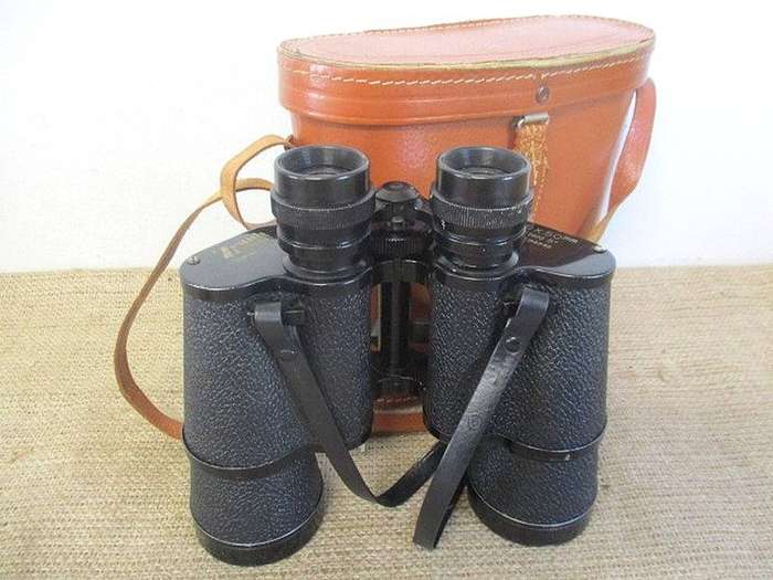 Nice Vintage Zenith Tempest Prismatic Coated 10 X 50mm Field 5' Binocular In Original Shoulder Bag