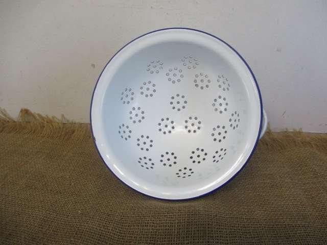 Beautiful Old Enamel Food Strainer