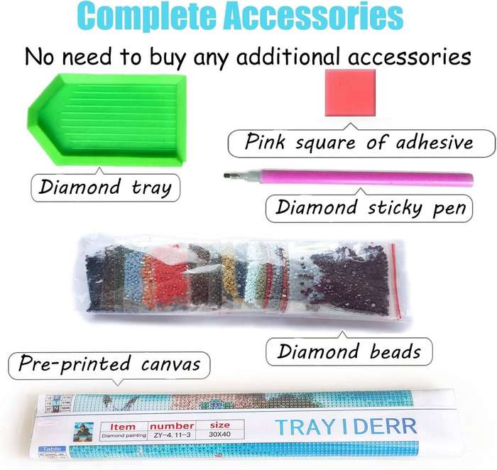 BELLE- 5D Diamond Art -30x30cm , 5D Crystal Beads - Kit