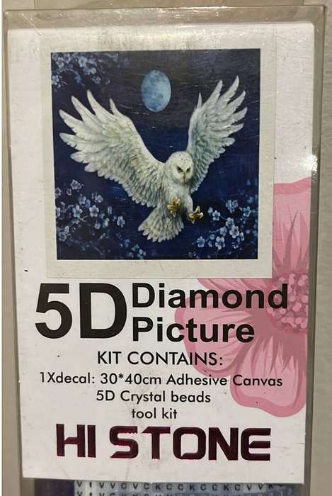 Snow Owl - 5D Diamond Art Crystal Beads-30X40Cm