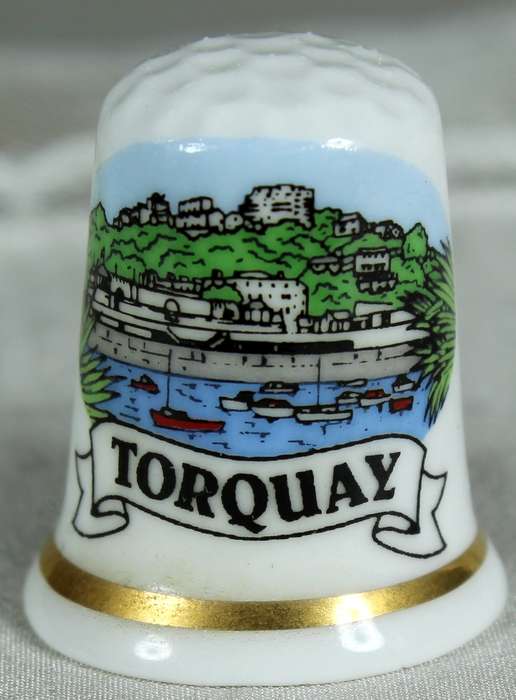 Bone China thimble - Torquay