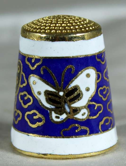 Cloisonne thimble - butterfly's