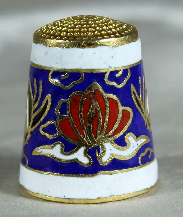 Cloisonne thimble - butterfly's