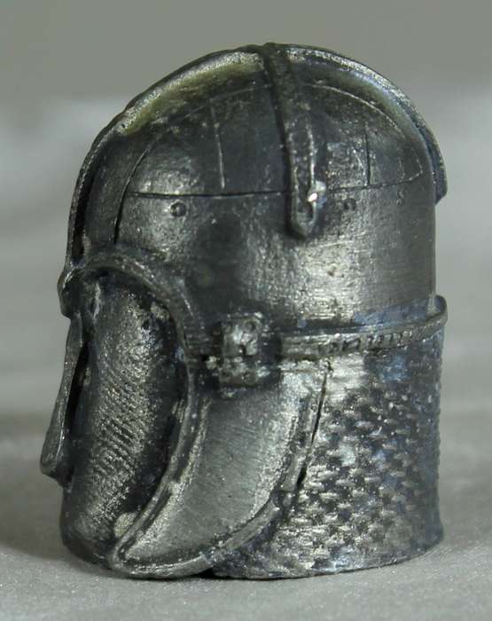 Metal thimble - medieval helmet